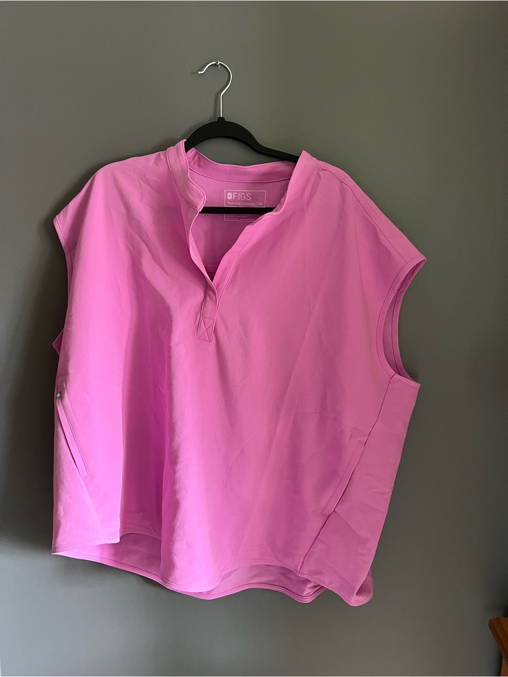 FIGS Sleeveless Tank Top in Bright Pink